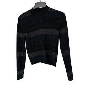 House of Harlow 1960 Metallic Striped Pullover Sweater Sz Large